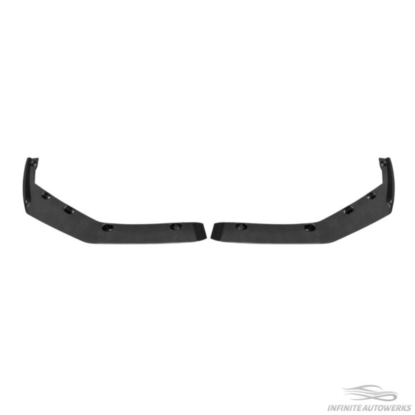 IAW Carbon MP Style dry carbon fiber front lip for BMW G90 M5 and G99 M5 Touring, opposite angle view