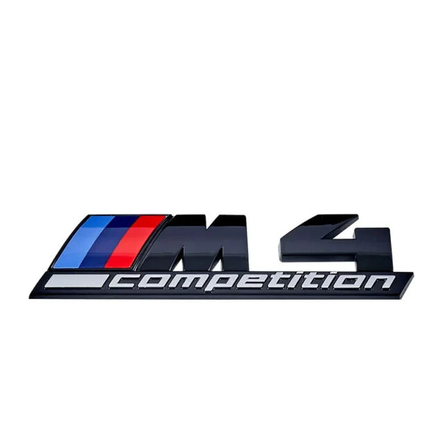 BMW G82 M4 Front Grill & Side Vent Emblem - Gloss Black or Silver